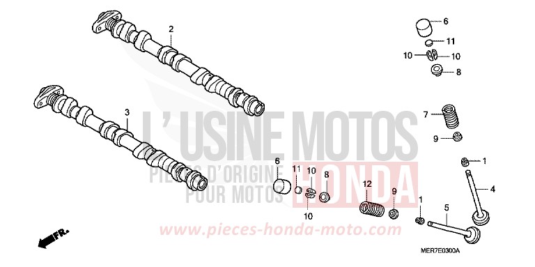NOCKENWELLE/VENTIL von CBF600S ABS EMERGENCY RED METALLIC (R311) von 2006